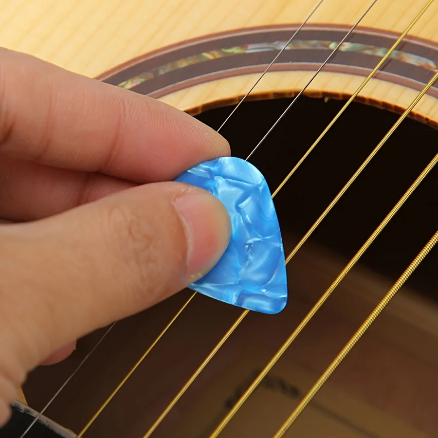 6/12/30/50 Stück verpackte 0,46 mm Gitarrenplektren – ABS-Kunststoff, verschiedene Farben und Designs für Gitarre, Ukulele, Bass, Akustik/Elektro JXB – Detail 4