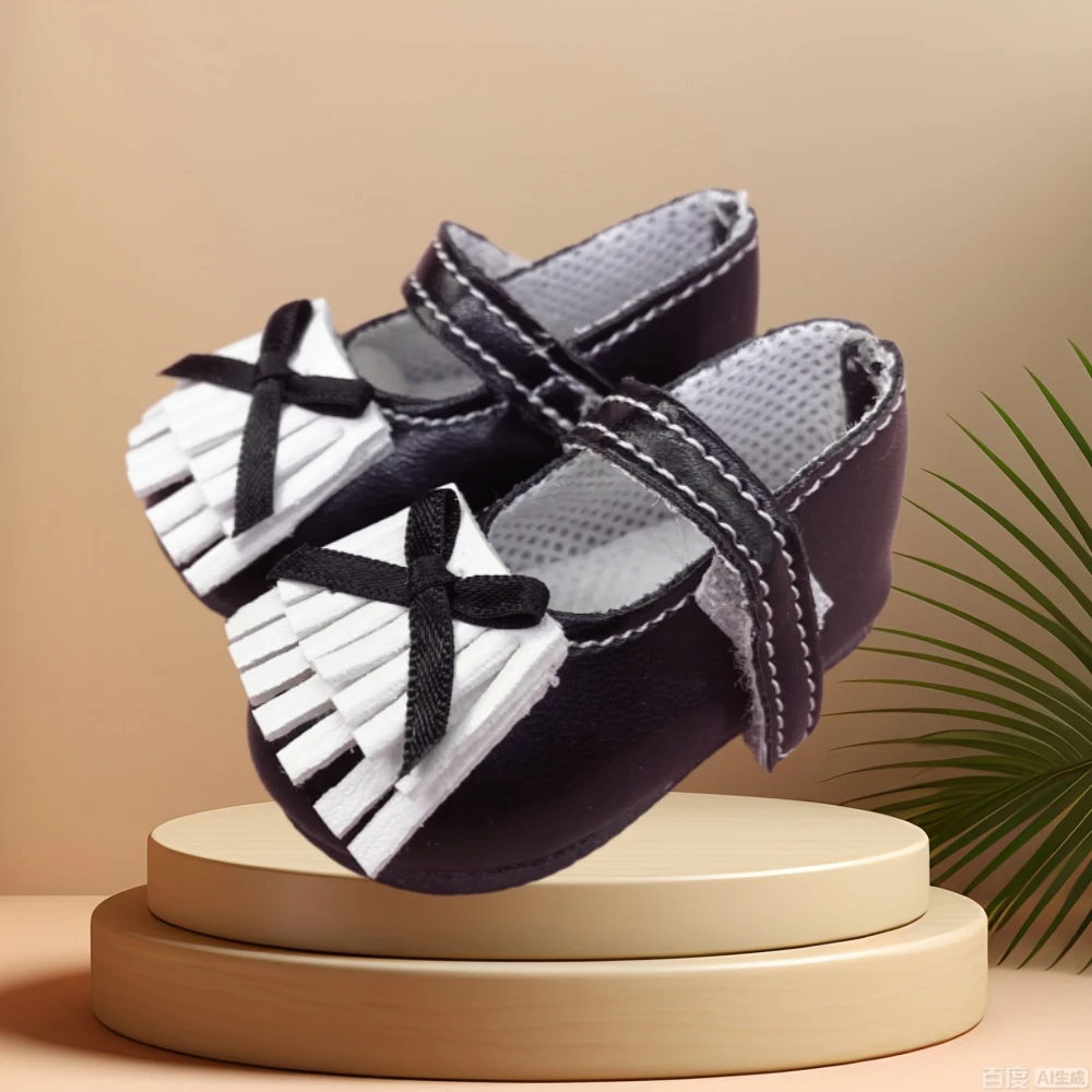 Originele Retro PU lederen schoenen voor 1/4 poppen (voor PaolaReina 32 cm/Mia poppen) 5,7 cm binnenlengte schattige pop schoenen voor meisjes speelgoed