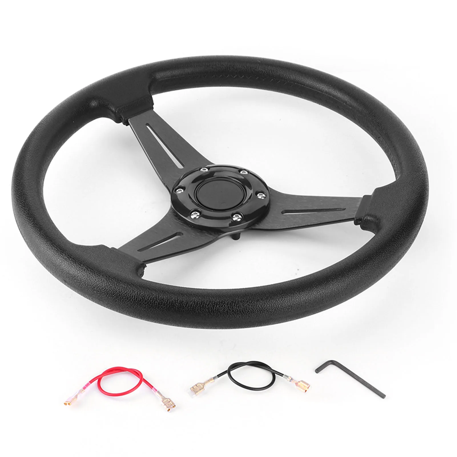1PC 14in/350mm Universal Racing Steering Wheel Deep Dish Drifting Modified Accessory for Car Automotive Replacement