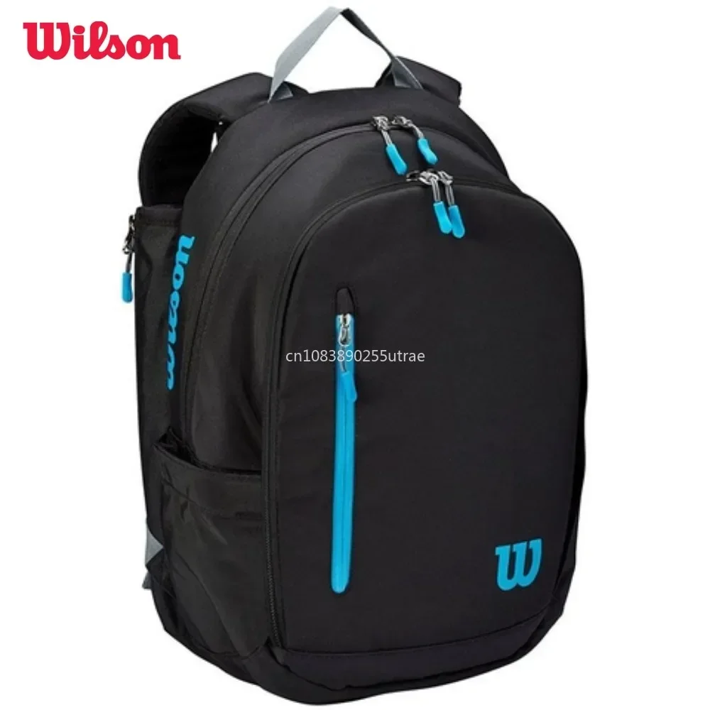 Wilson Ultra Tennis Backpack Multi functional Large Capacity Black/Blue Double Shoulder Tennis Bag WR8009301001