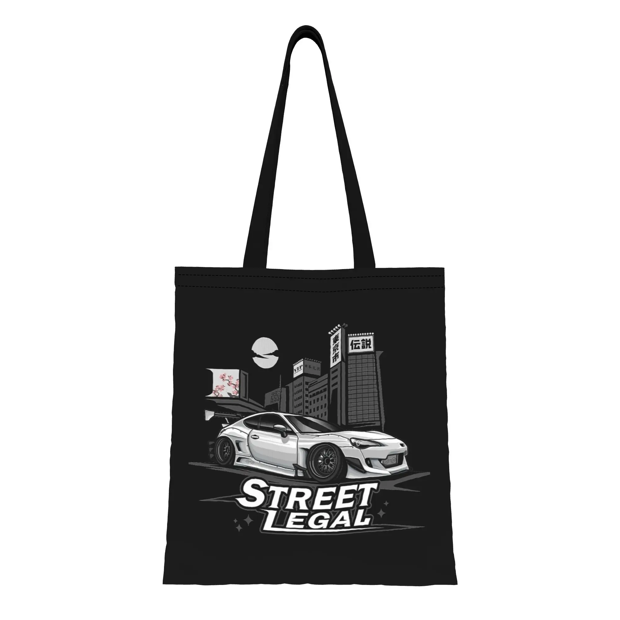 

ita bag first day of school Large Capacity Street Legal Subie Gang BRZ (White) Canvas Tote Bag Foldable Chic Pattern Gifts