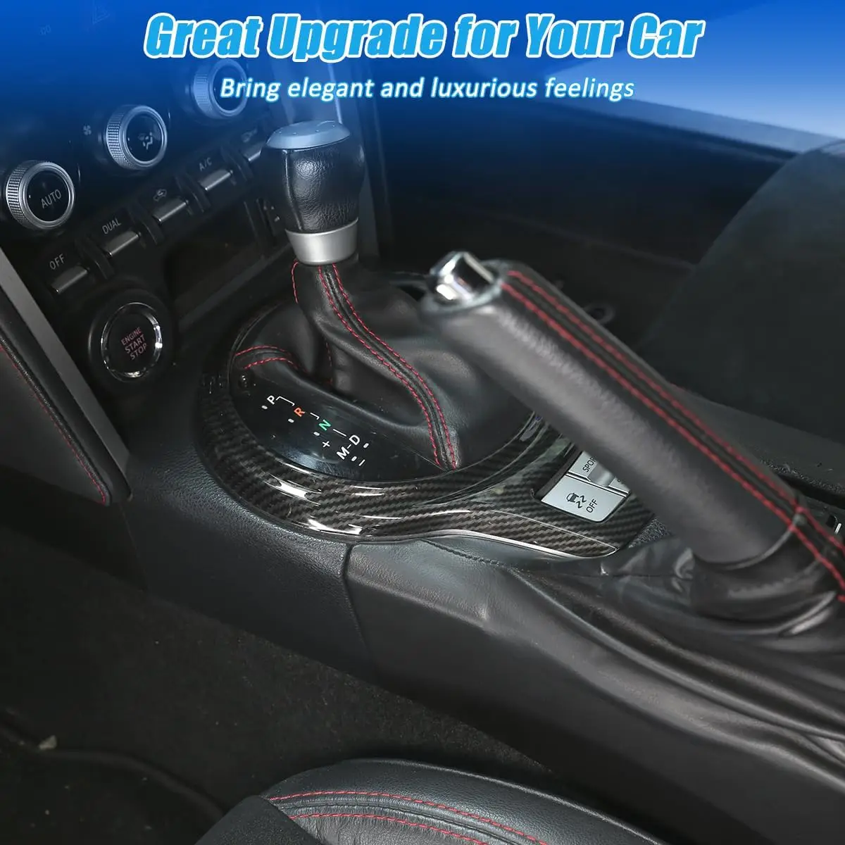 

Carbon Fiber Car Interior Center Console Gear Shifter Frame Cover Decorative Trim For Toyota 86 2012-2020 Subaru BRZ 2012-2020
