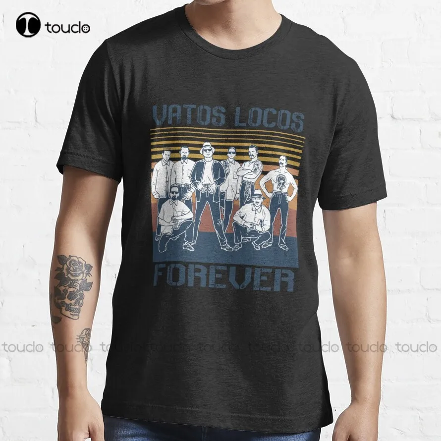 Vatos Locos Forever - Blood T-Shirt Mens T Shirts Graphic New Popular Custom Aldult Teen Unisex All Seasons Gd Hip Hop Retro New