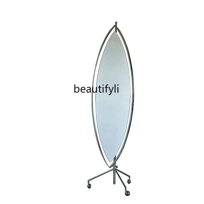 

Zhonggu Stainless Steel Dressing Mirror Movable Sailing Mirror Surfboard Mirror Floor home decoration accessories