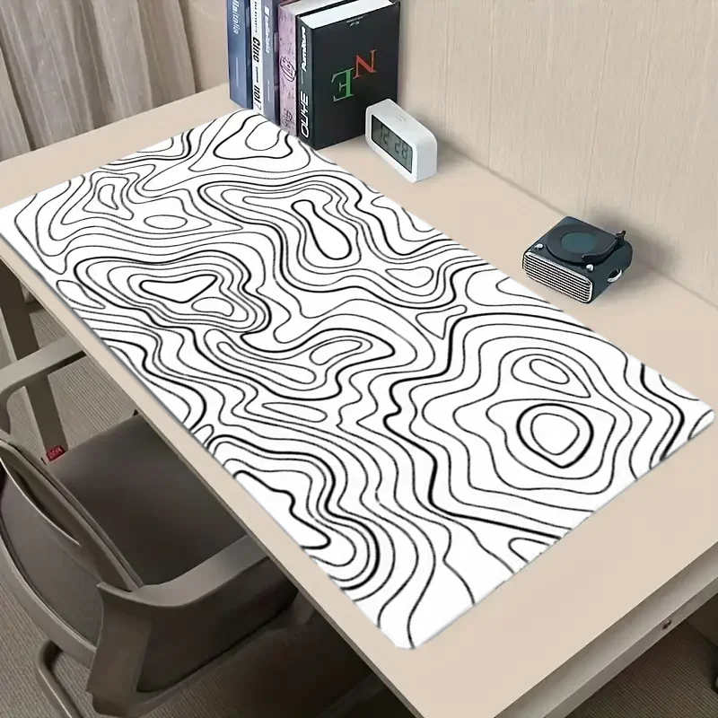 

White Terrain Contoured Gaming mousepad Lengthened Extension Pad Terrain Desktop Pad Keyboard Mousepad 2mm thick non-slip base a