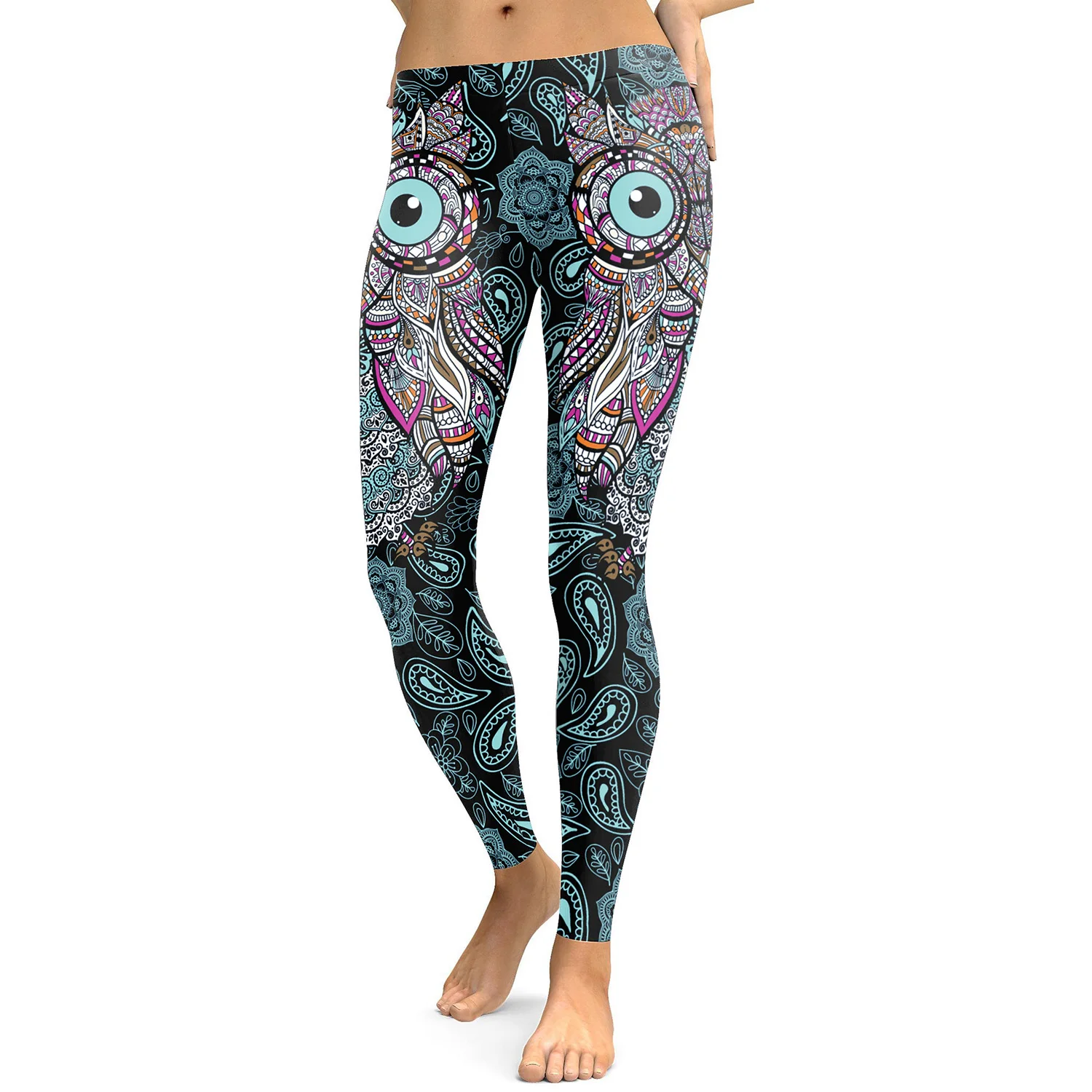 Legginsy do jogi z średnim stanem, seksowne, elastyczne, wyszczuplające, idealne do fitnessu, na siłownię, do sportu i ćwiczeń, tanie damskie ubrania z 2025 roku.