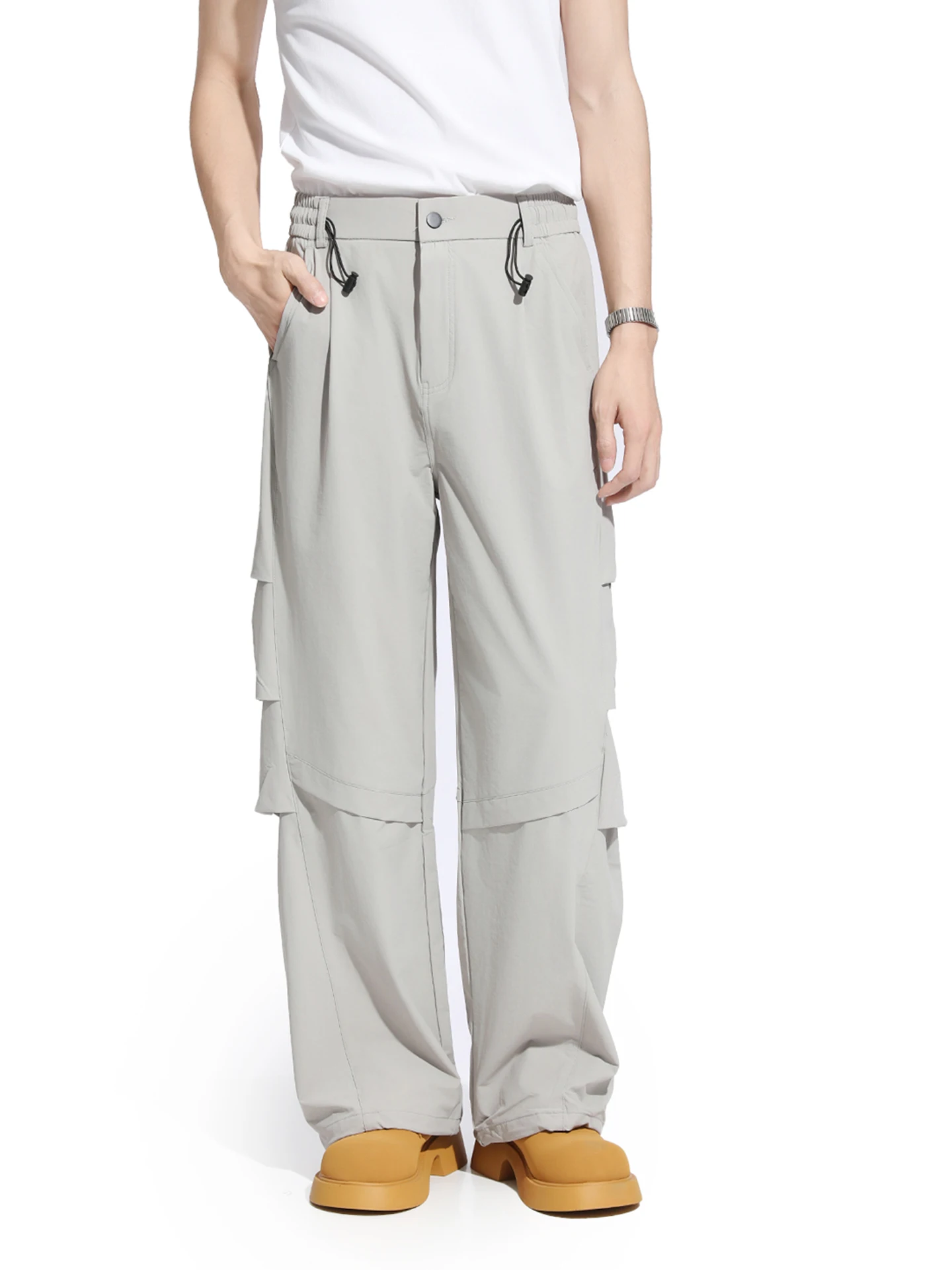 

Voguo Relay Qui Dry Outdoor Sports Sle Workwear Pants Couple Matching Dstring Trousers Paratrooper Elastic Casual Pants