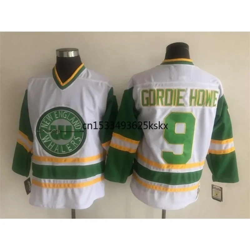New England Whalers Hockey Jersey 9 Gordie Howe Jersey America Old Team ...