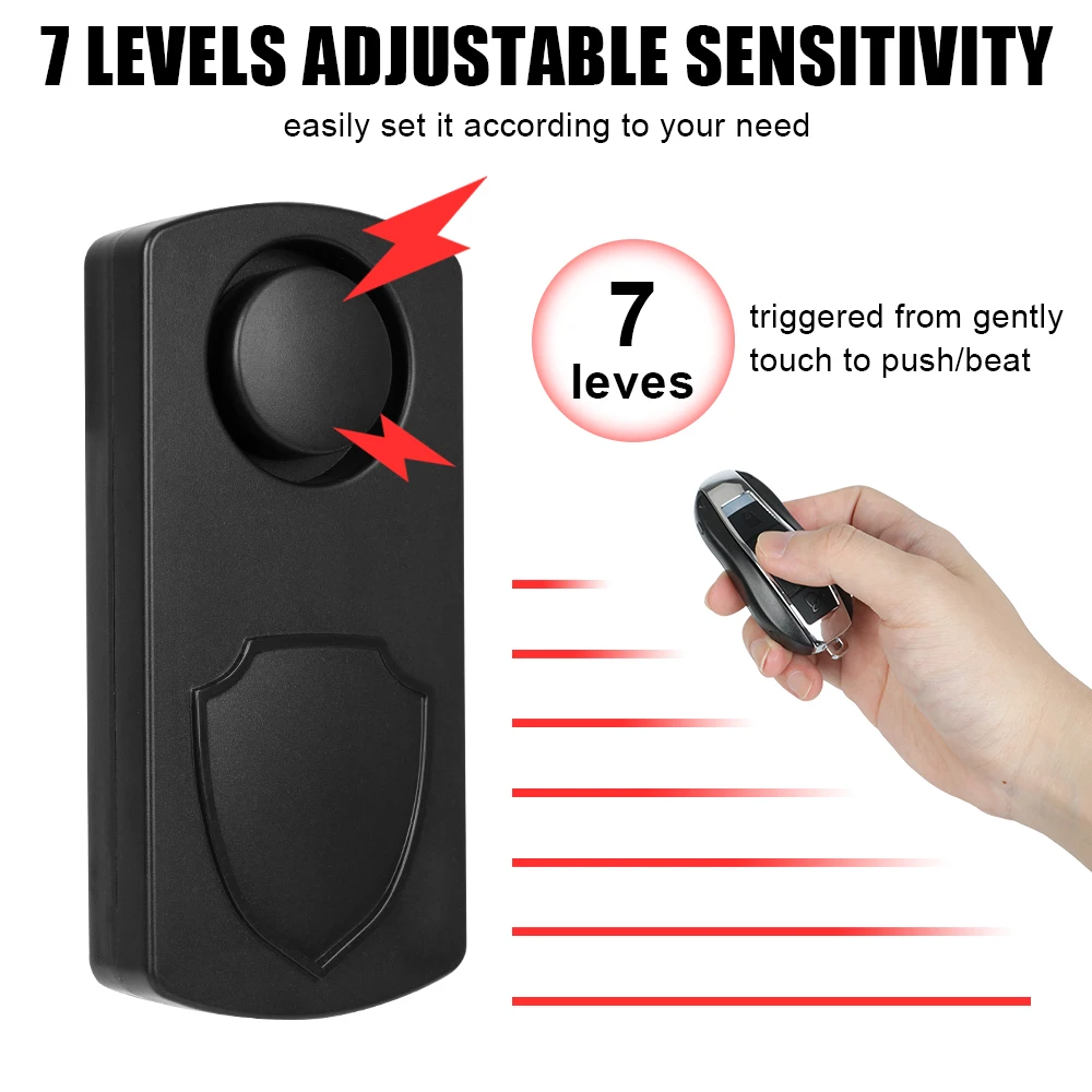 Car Motorcycle Accessories Wireless Remote Control Security Anti Lost Vibration Detector Alarm Waterproof