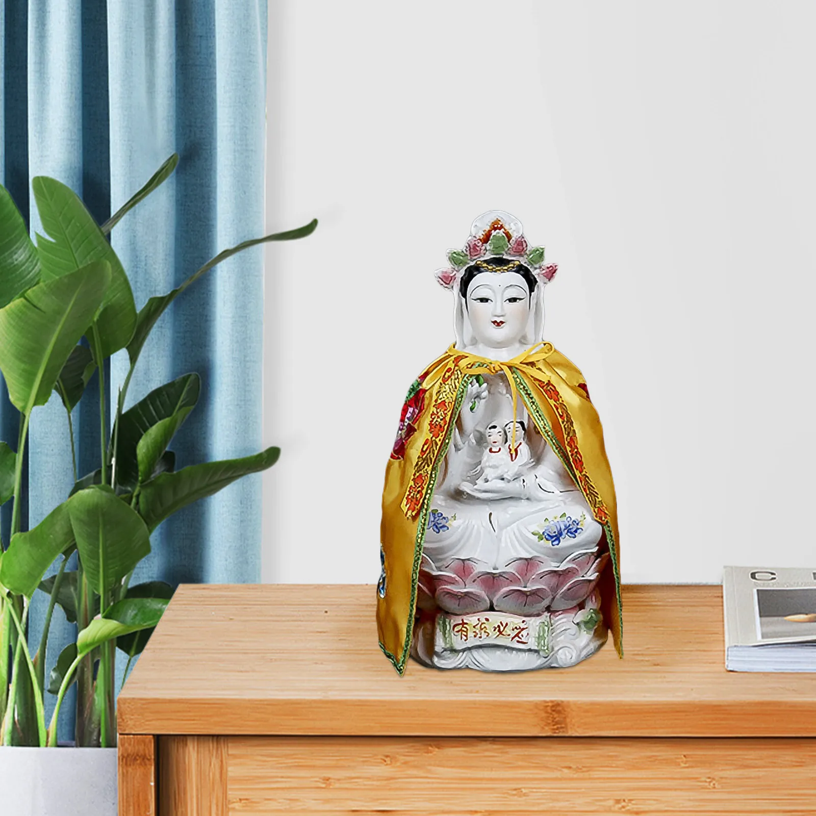 3 قطعة تمثال أفالوكيتسفارا عباءة عالية الجودة المواد بوذا زخرفة قابلة لإعادة الاستخدام عباءة العبادة تمثال بوذا شال #3