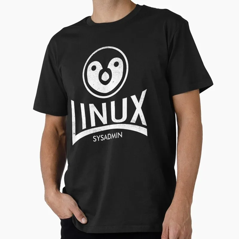 Linux Sysadmin Penguin Kali Linux Operating System Graphic T‑Shirt Casual Short Sleeve Tees Geek IT Developer Fan Gift Top S-6XL