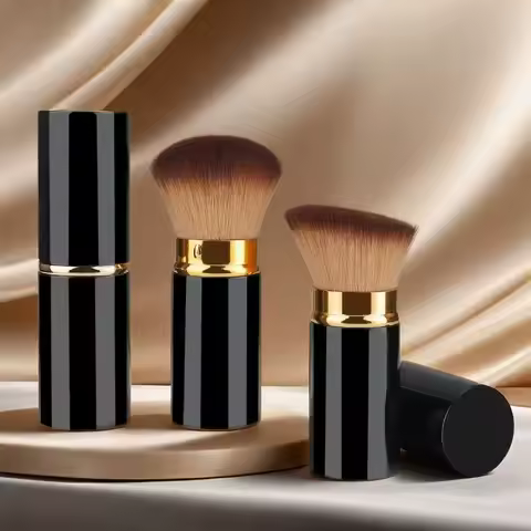 Conjunto de pincéis de maquiagem portátil para viagem, com bolsa de armazenamento, blush, base, pincéis cosméticos para itens essenciais de beleza em movimento