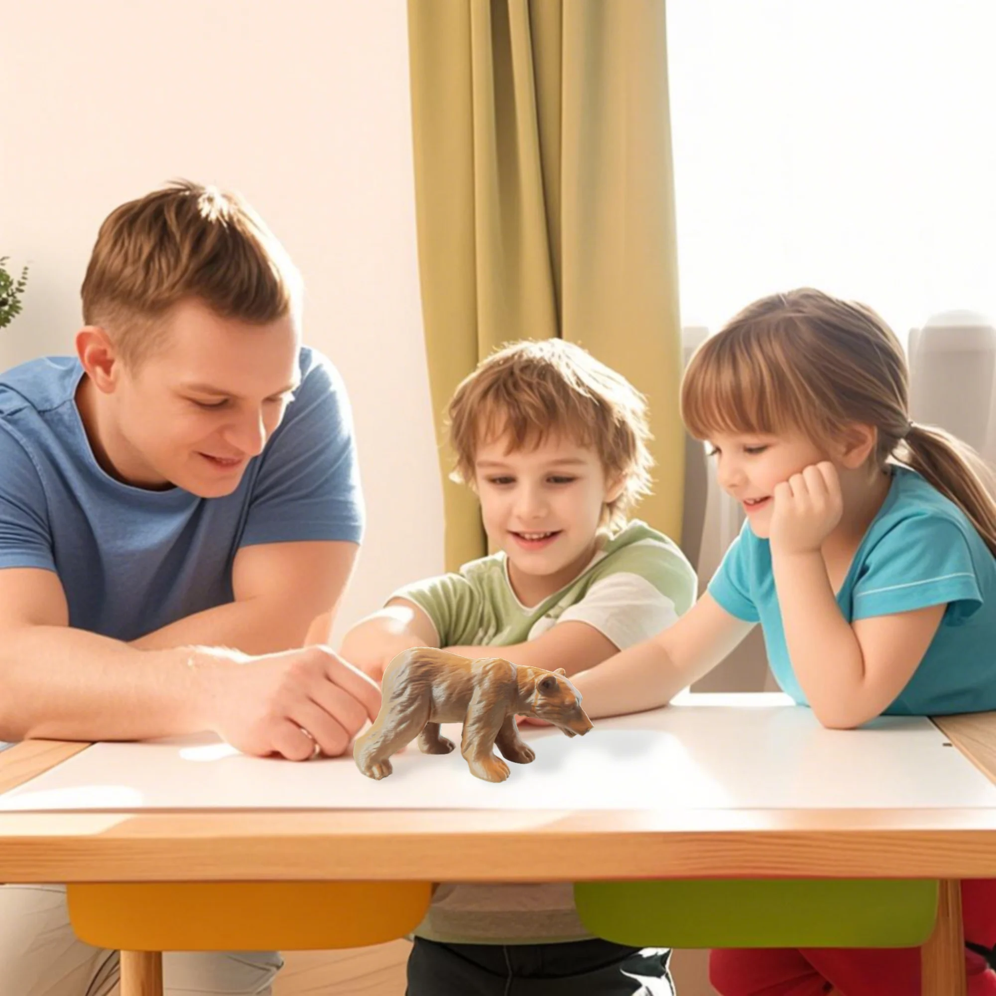 تمثال الدب البلاستيكي ليس من السهل كسرها وهي هدية مثالية للمكاتب وغرف المعيشة والمكاتب