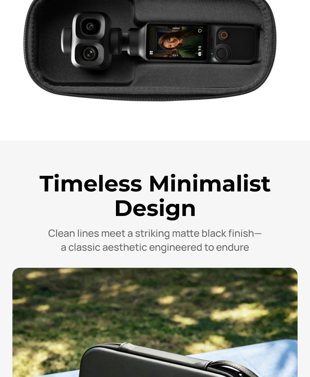 TELESIN Aufbewahrungsschutz Wasserdichte Tasche für DJI OSMO Pocket 4P Insta360 Luna Ultra Gimbal Kamera Tragetasche PU Kameratasche – Detail 3