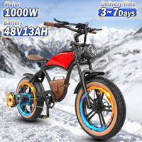 Hidoes B10 Electric Bike 1000W Motor 48V13AH Lithium Battery Motorcycle E Bike 20*4.0 Fat Tire Adult Mountain Electric Bicycle