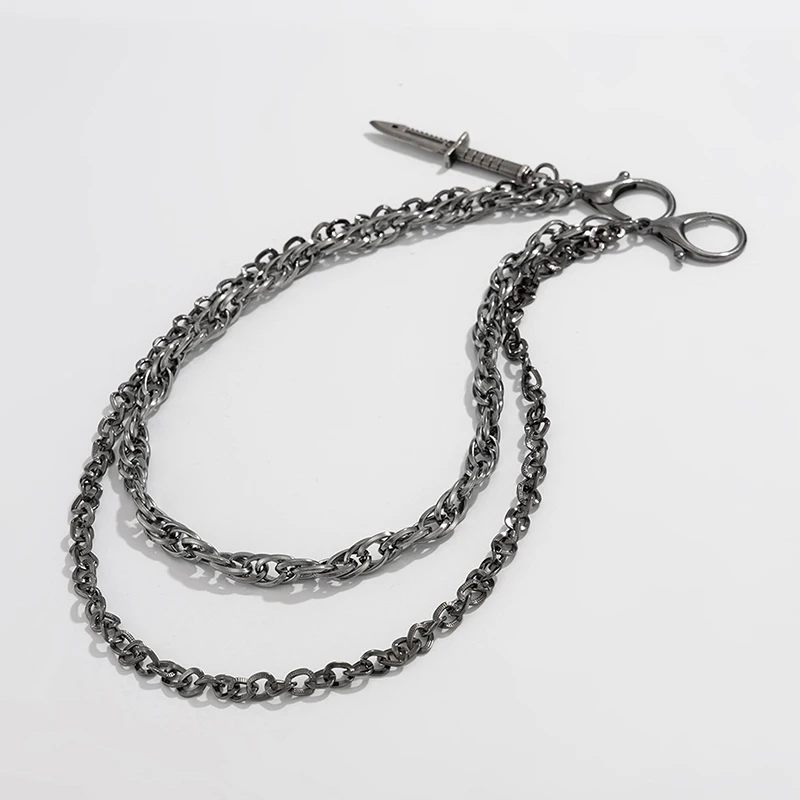 HipHop Goth Creative Pendant Keychain Waist Belt Men Women Vintage Wallet Trouser Hipster Jeans Chain Jewelry〔CC55〕