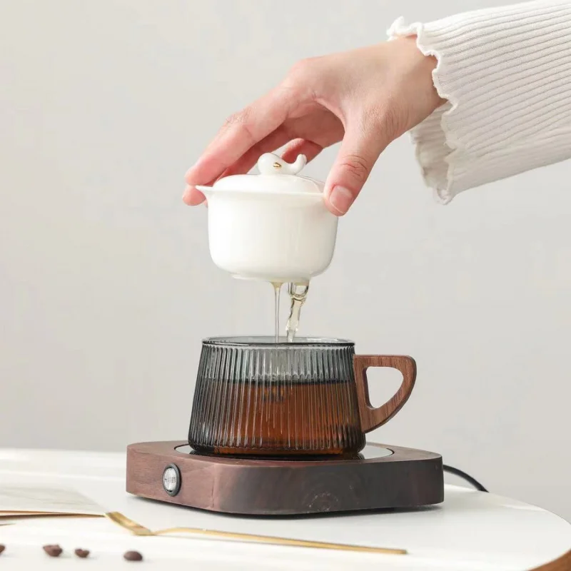 Coffee Cup Light Luxury Retro Glass Tea Cup Tea-Water Separation Office Home Drinking Tea Cup Water Cup Gift Box Set