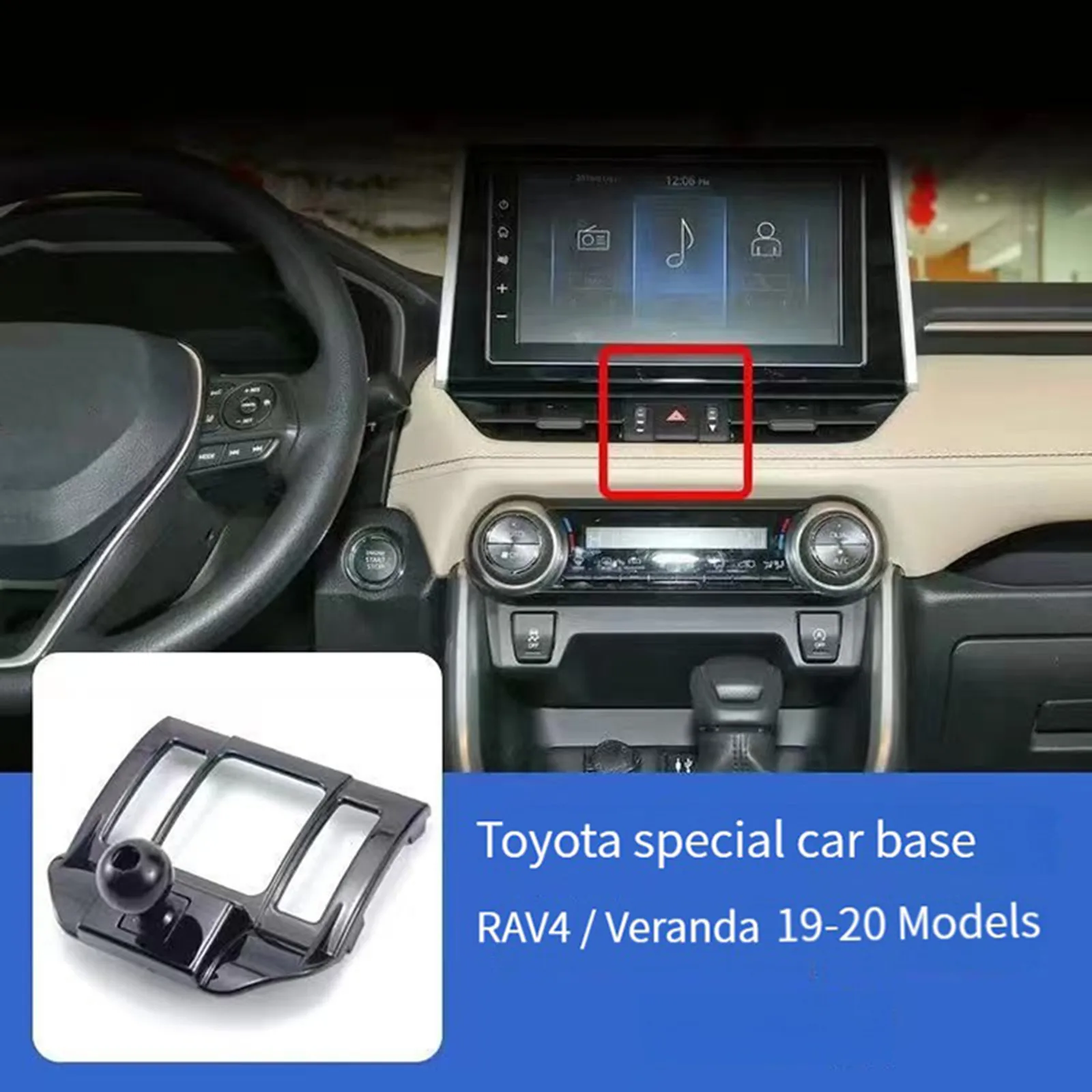 Special Car Holder for Toyot Coroll Ralink RAV-4 Mount Phone Stand Base Fixed Bracket Smartphone Support Left Hand Drive