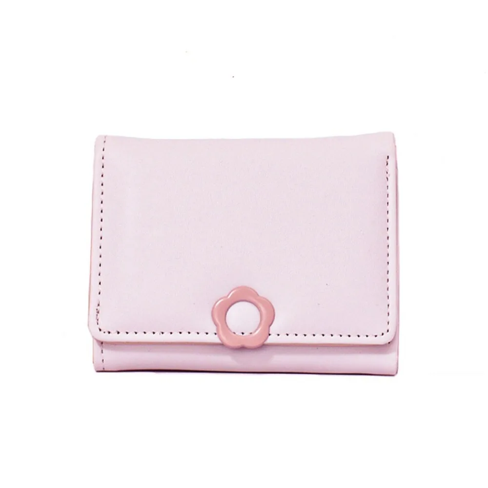 

Fashion Pu Leather Flower Short Wallet Multi-card Coin Purse Folding Purse Bank Card Bag Multifunctional Tri-Fold Wallet Student