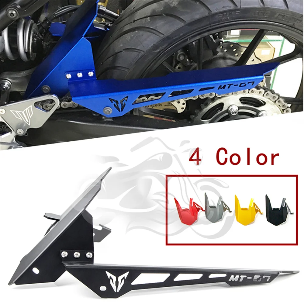 Protector de Guardabarros Trasero para Motocicleta CNC, Compatible con MT-07 FZ-07 2013-2017, Cubre Cadena, Protección MT07 FZ07 MT 07 2014 15 16