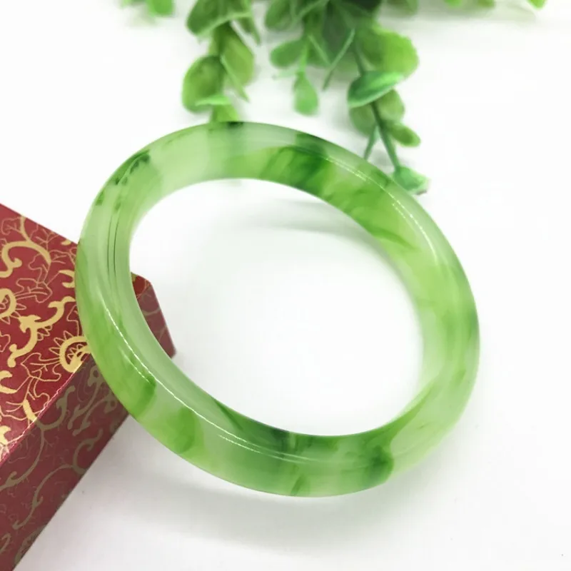 

The New Natural High Ice Full Green Floating Flower Bracelet, Fashionable and Versatile Accessories