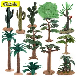 Simulation Green Plant Cactus Tree Baobab Bush Model Ornaments Tropical Trees Desktop DIY Scene Toy Figures Children Educational