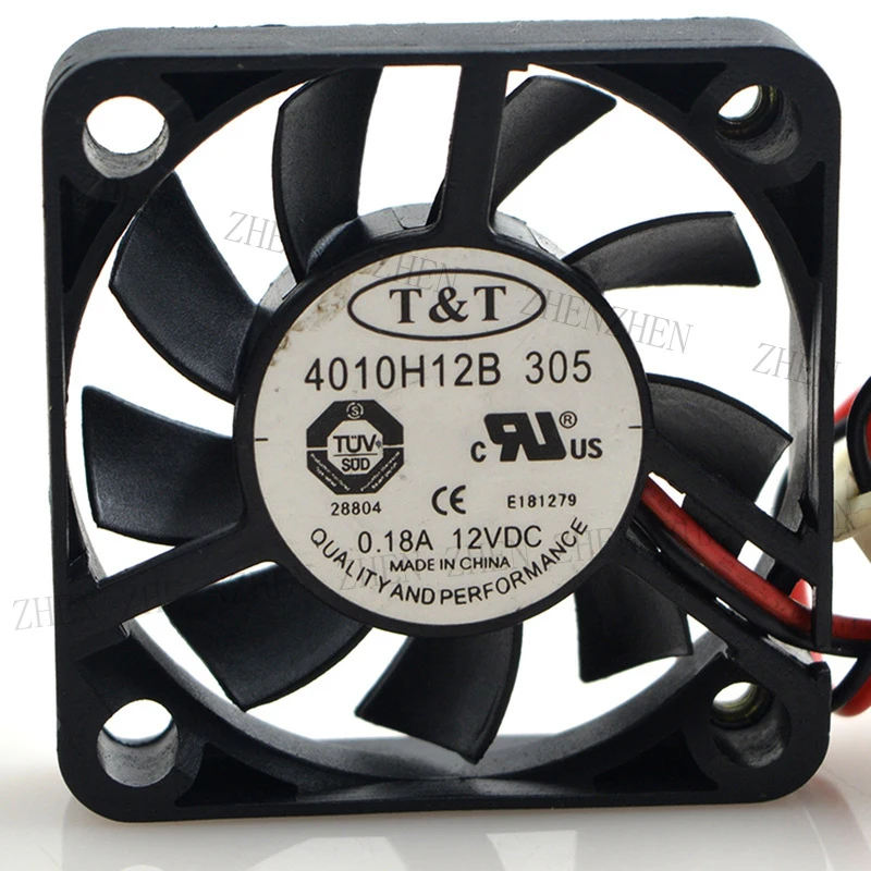 S New for T&T 4010H12B 12V 0.18A 3 wire speed fan#QW