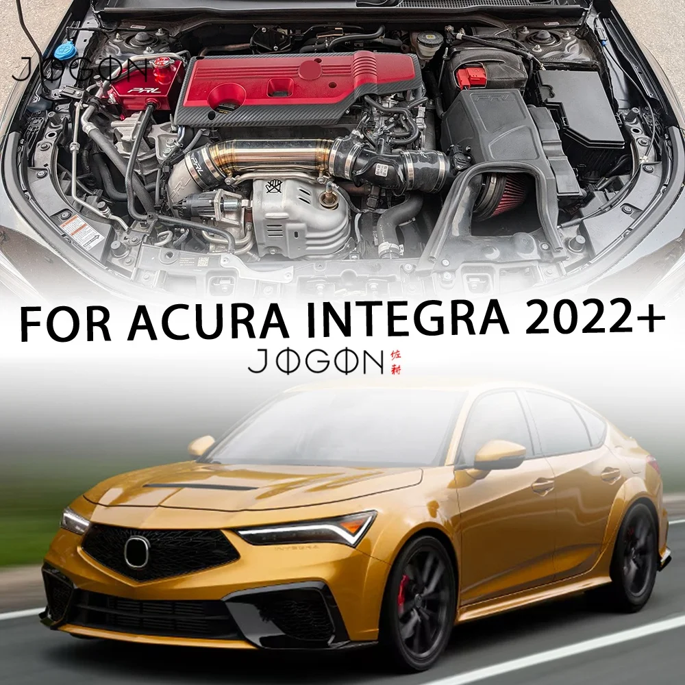 

3Pcs Carbon Fiber For Acura Integra Type S 2023-2025 Car Engine Bay Side Bay Bonnet Panel & Radiator Cooling Plate Cover Trim