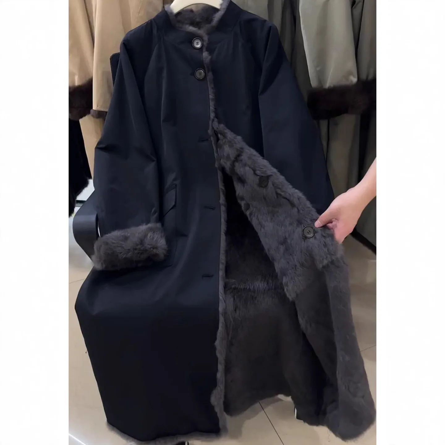 

Mao Liner Pie Overcomes Women's Winter New Long Fur Coat Mao Mao Coat