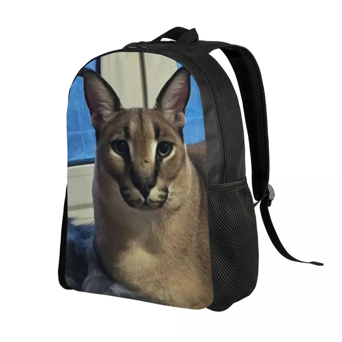 Big Floppa Funny Meme Travel Backpack Men Women School Laptop Bookbag Caracal Cat College Student Daypack Bags