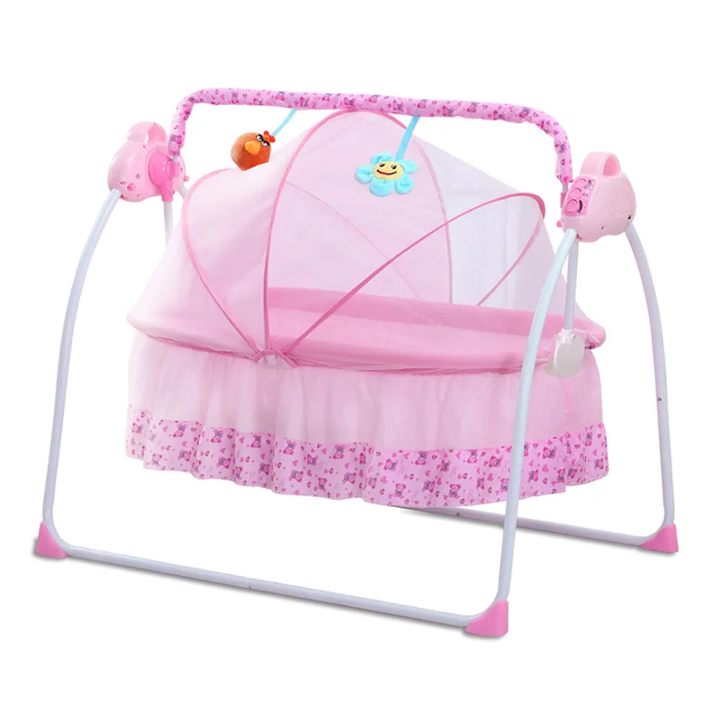 Inteligente elétrica Baby Cradle Bed, Cadeira de balanço dobrável, Berço Cesta