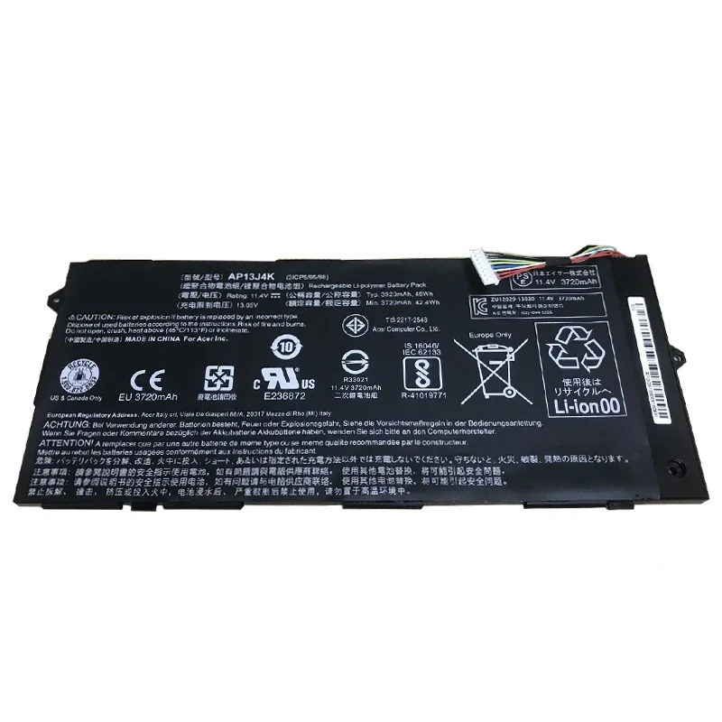 Imagem -02 - Lmdtk Novo Ap13j4k 11.4v Bateria do Portátil para Acer Chromebook 45wh C720 C720p C740 C7202844 C740-c5u9 Zu1202913020 Ap13j3k