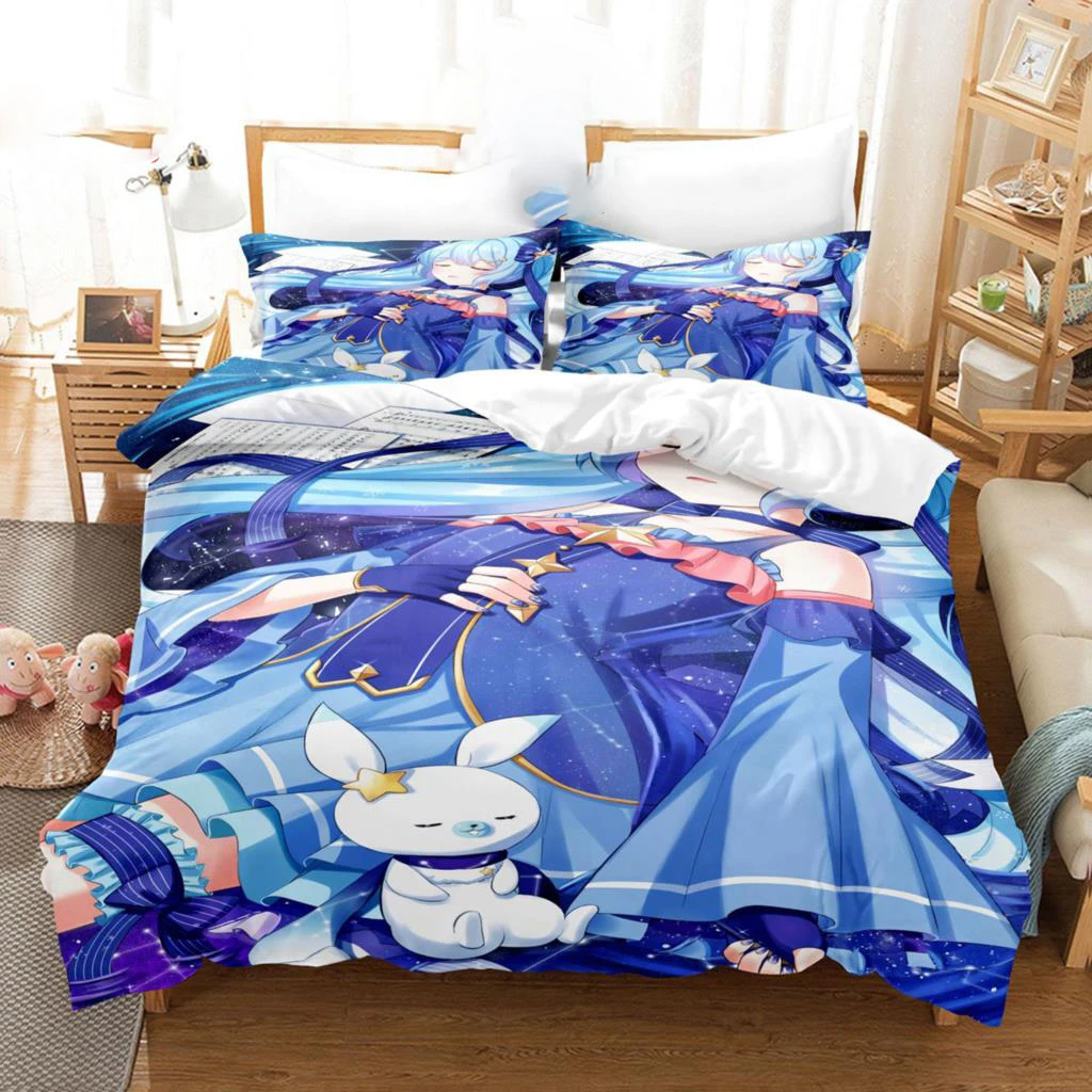 Quilt Bandai Set Hatsune Bedding Miku Weak Duvet Voice Cover Sets Home Decor Twin Single Queen King Anime Gift