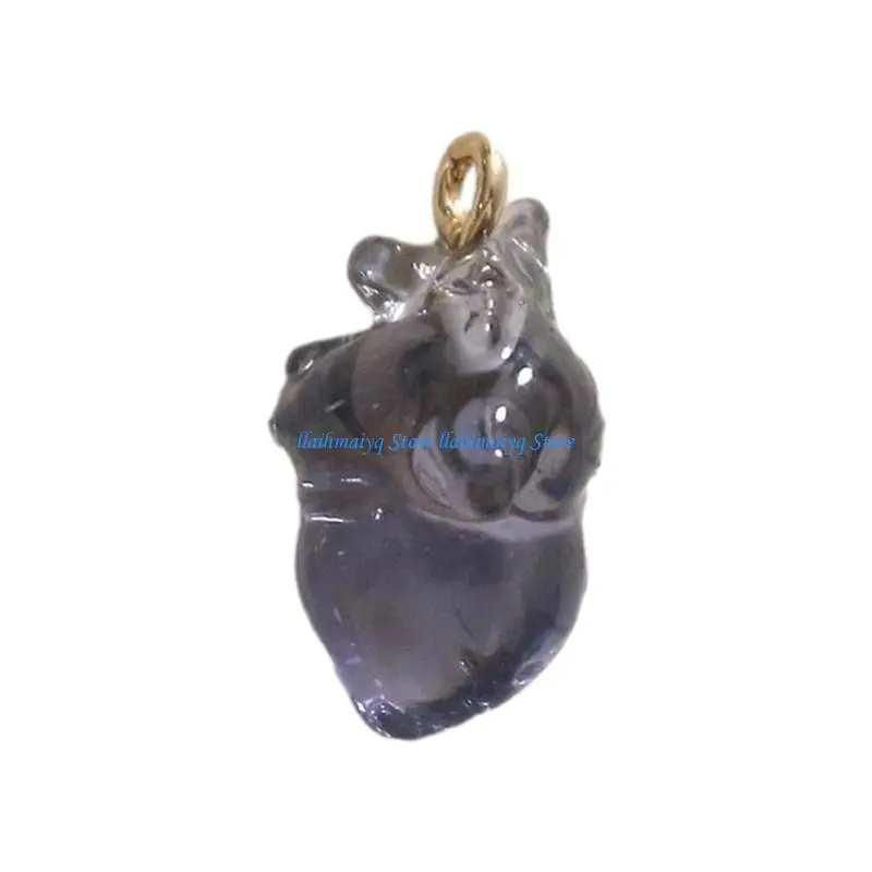 

573B Jewelry Accessories Heart Pendant Resin Material for DIY Earring Jewelry Crafts