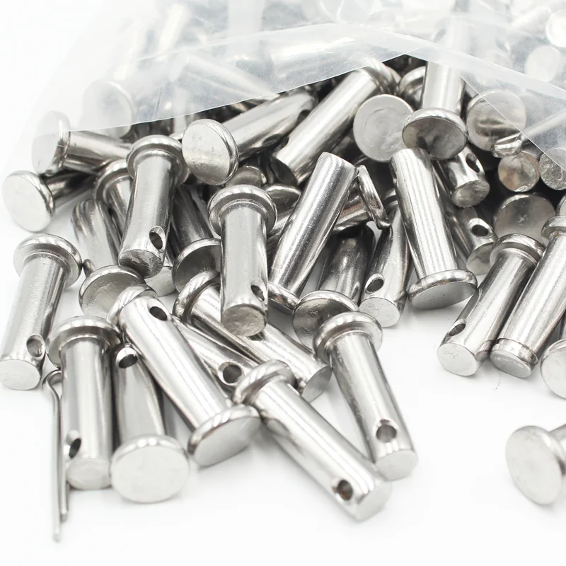 A2 304 Stainless Steel With Hole Pin Shaft Cotter Pin Set M3 M4 M5 M6 M8 M10 Flat Head Cylindrical Pin Plug Pin Positioning Pin