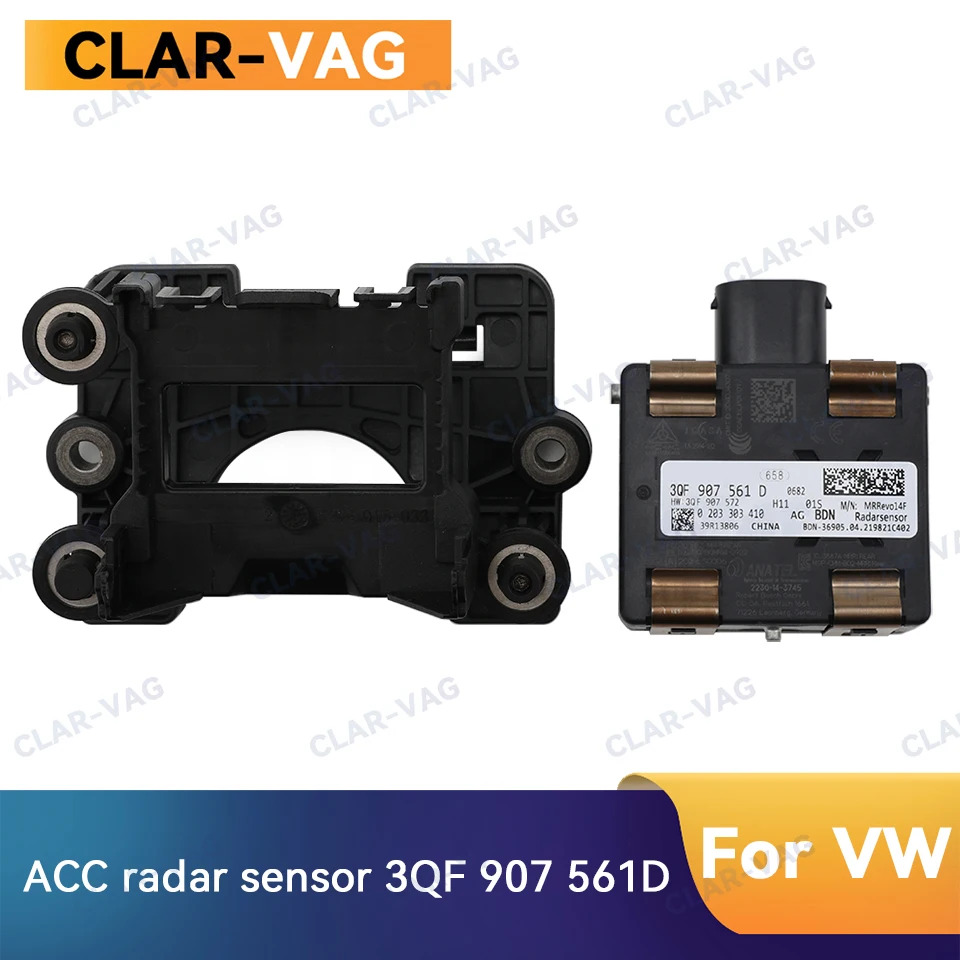 

For VW Passat B8 3QF 907 561D ACC Adaptive Cruise Control Radar Sensor 3Q0 907 704A ACC Radar Sensor Bracket