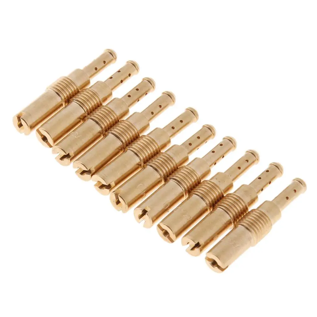 Carburetor Injector Nozzle Kit 10Pcs Golden Copper Main Jet…
