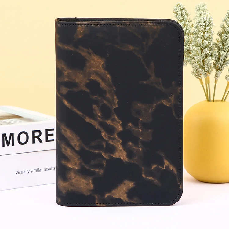 A6 Hand Zip Bag Marble Loose Leaf Binder Notebook Inner Core Cover Note Book Planner Office Stationery Supplies