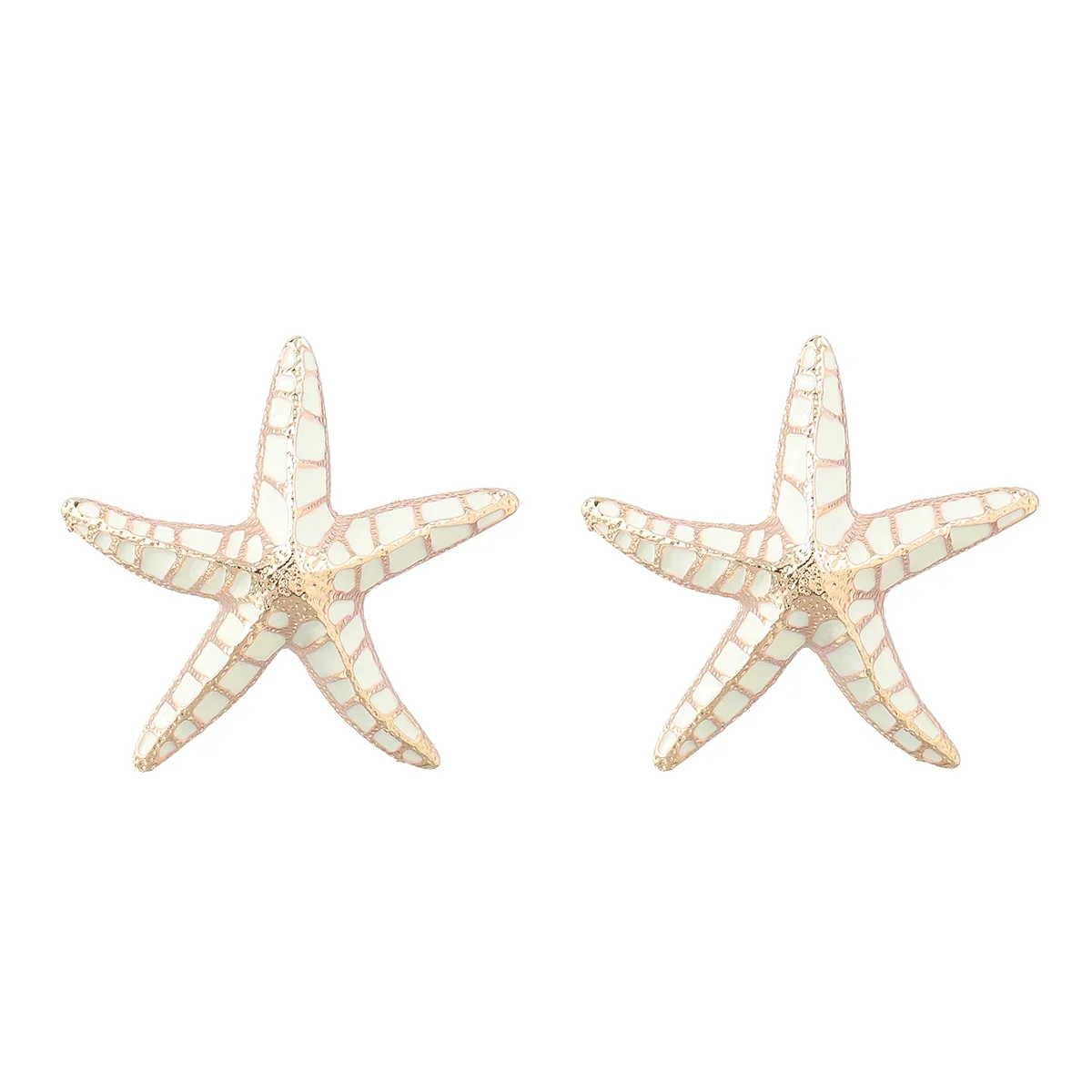 Fashion Metallic Candy Color Starfish Animal Earrings for Women Exaggerated Pop Dangle Earrings Banquet Jewelry Accessories