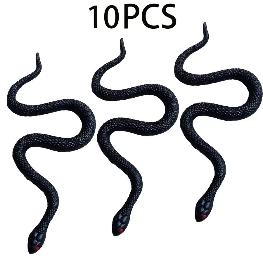 1/5/10/20/50/100pcs [TPR Simulation Snakes] s TPR Simulation Black Snakes | Gift for Her/Him, Party Event Game Supplies, Hallowe