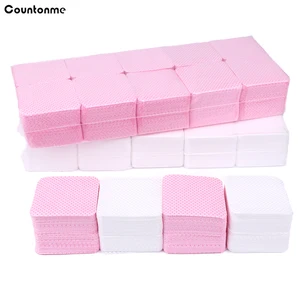 1000Pcs Cotton Nail Polish Remover Napkin Wipes Lint-free Cleaner Paper Pads White Pink Pads Nails Art Cleaning Manicure Tools