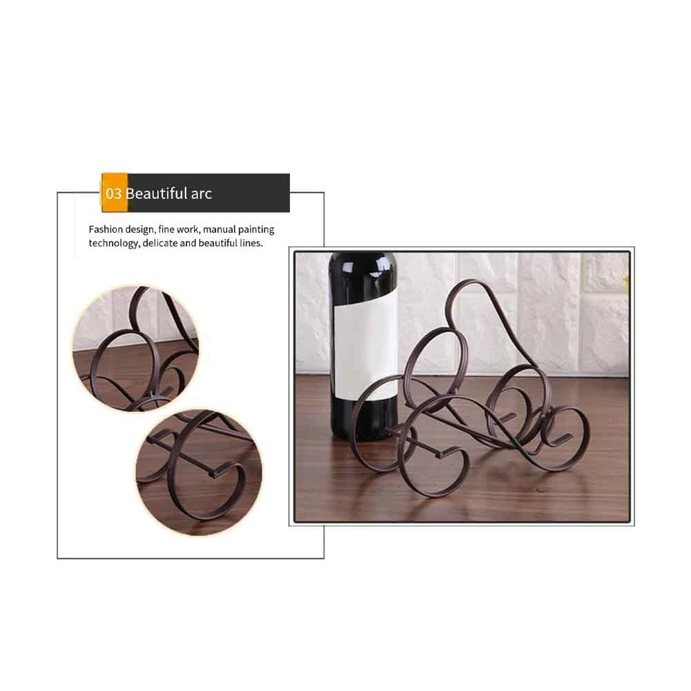 N04R Wine Rack Freestanding Wine Holder,Single Bottle Rack Countertop Wine Storage Holder Protector For Red Wine For Home Bar