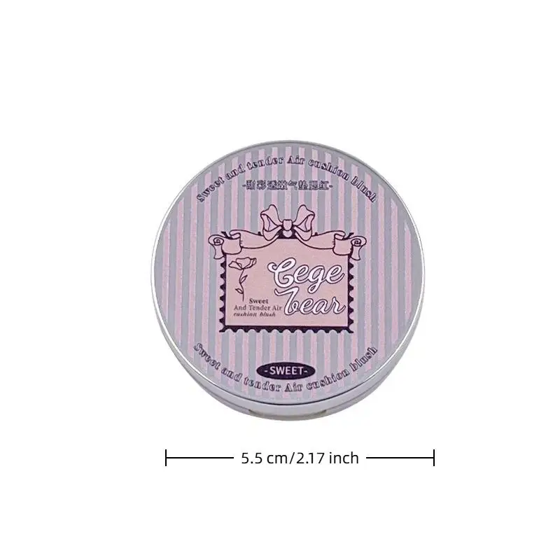 Gege bear 3.5g Matte Cream-Textured Cushion Blush With Puff, Powder-free, Smooth Application, Create Flawless Daily Makeup