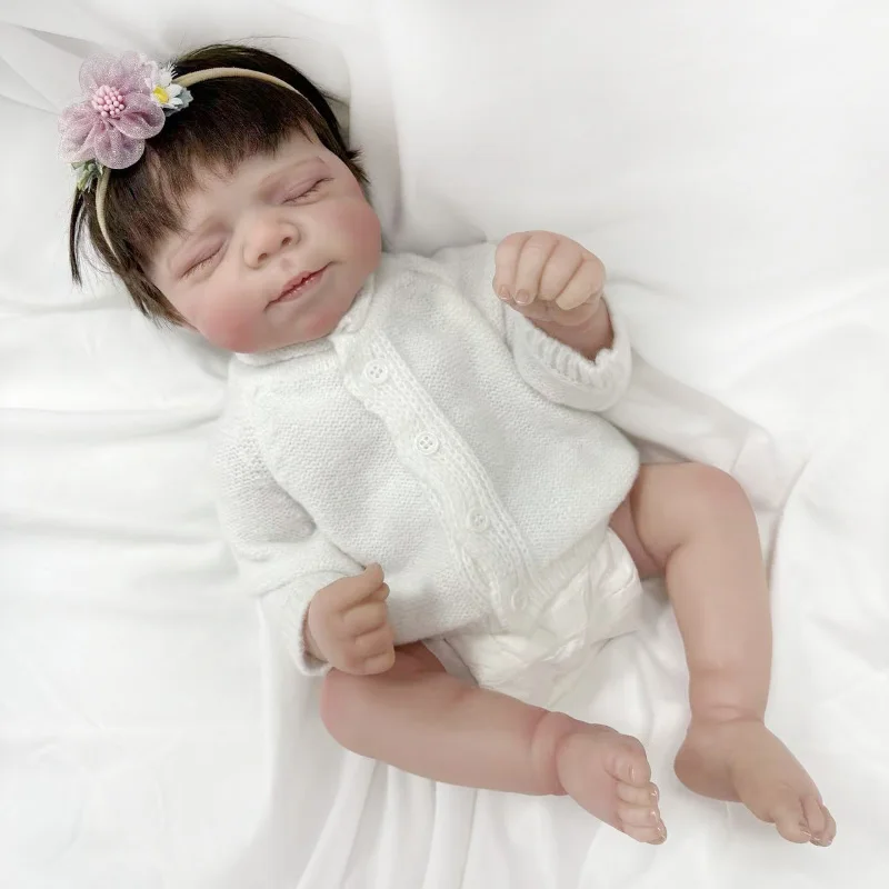 NPK 19''Handmad Full Body Vinyl Reborn Pascale 3D Huid met Zichtbare Aderen Hoge Kwaliteit Collectible Art Doll