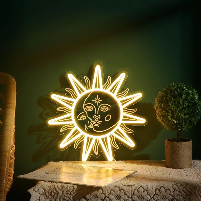Manufacturer Direct Sales Sun Bell Shaped Neon Lights Store Restaurant Studio Atmosphere Decoration