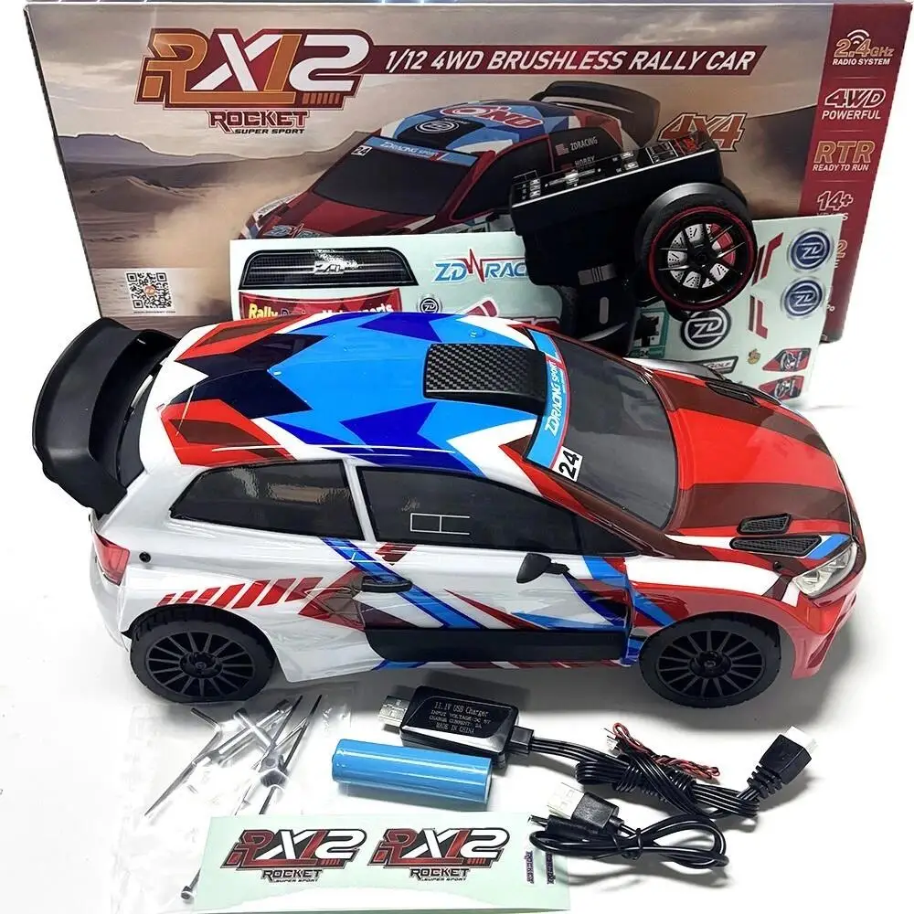 

2 цвета ZD RACING RX12 4WD Бесщеточный 1/12 2,4 ГГц 6CH RTR Раллийный гоночный автомобиль 70 км/ч Игрушки