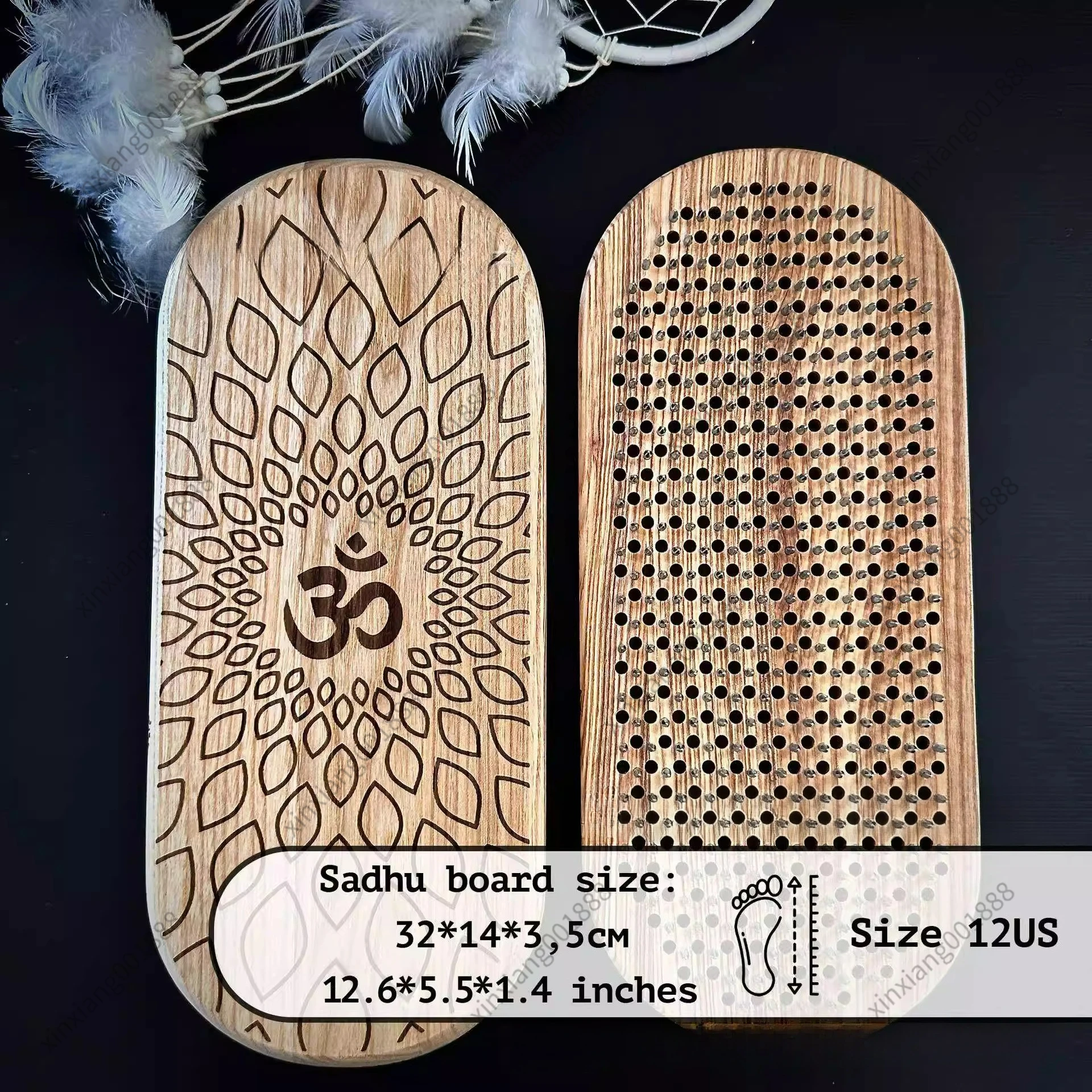 For Wooden Yoga Meditation Foot Pedal, Wooden Yoga Board, Zen Yoga Practice Board, Acupuncture Massage Relaxation Board