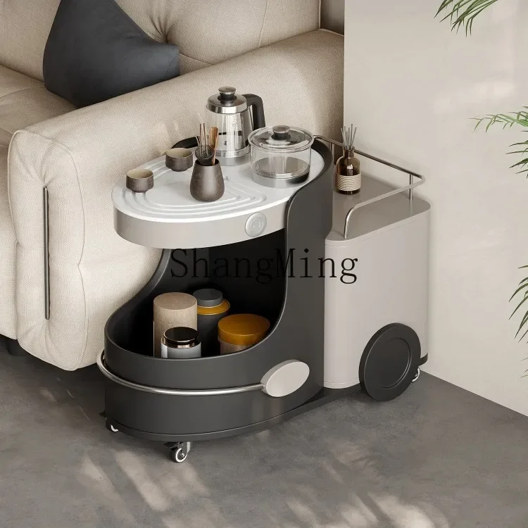 FG طاولة شاي متحركة مع غلاية طاولة قهوة على شكل خاص غرفة المعيشة شرفة عربة شاي طاولة شاي صغيرة