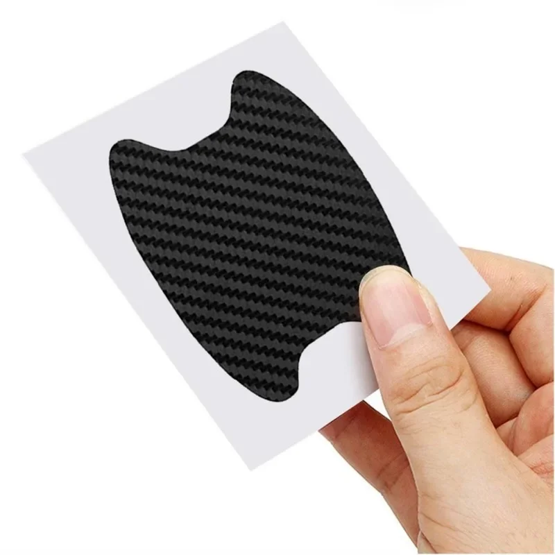 8Pcs Car Stickers Anti Scratch Car Door Handle Carbon Fiber Protector Automobiles Handle Protection Film Styling Exterior