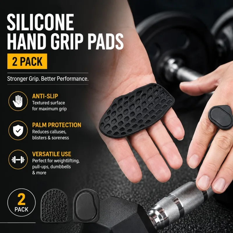 Silicone Palm Protector Pads Anti-slip Fitness Grips Blister Prevention Hand Guards for Pull-ups Horizontal Bar Weightlifting